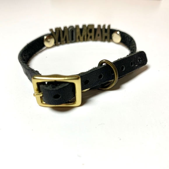 HARMONY Brass Letters Leather Buckle Bracelet - Picture 11 of 16